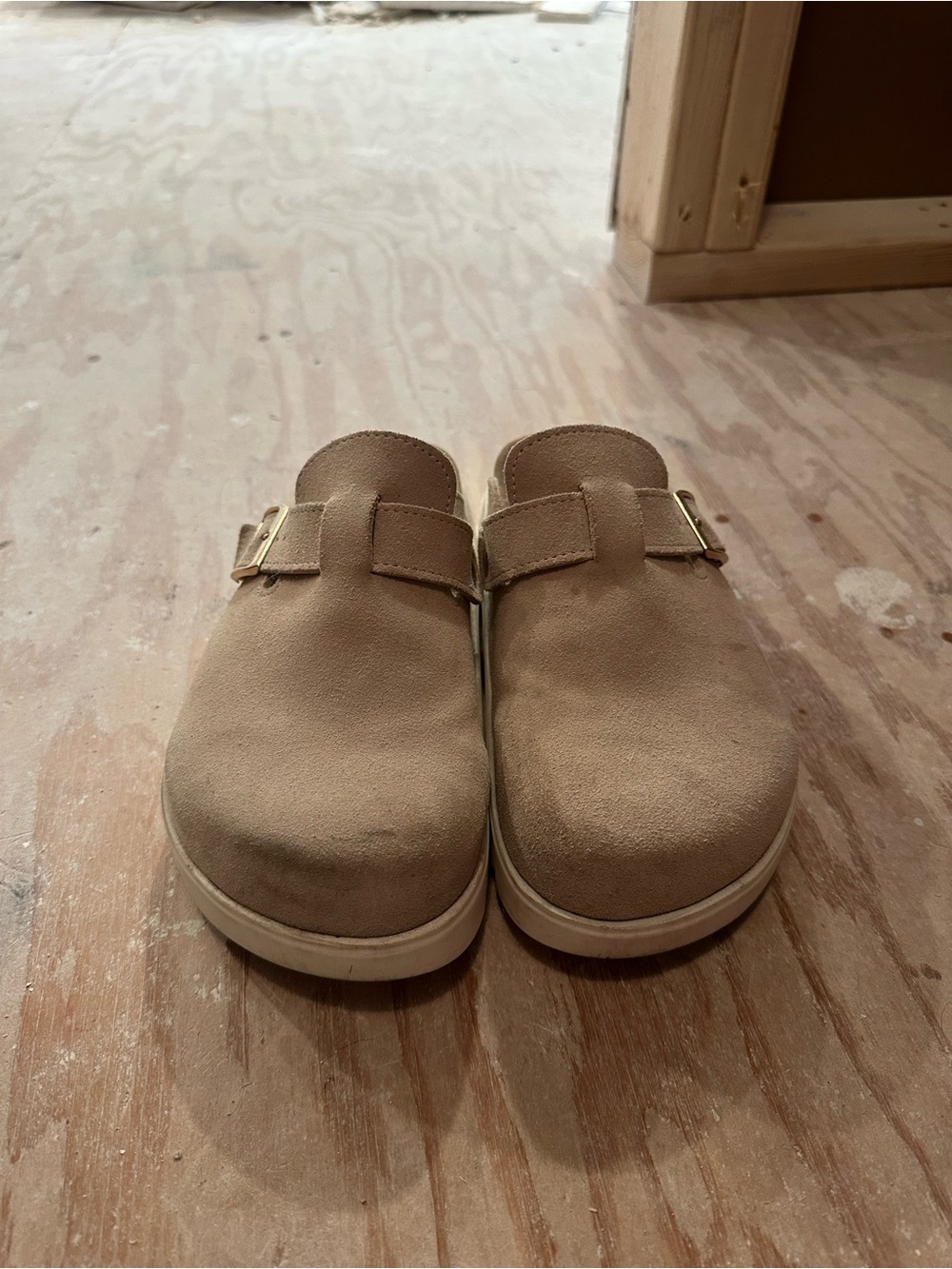 Suede Slip-On Clog in Tan - Picture 2 of 6